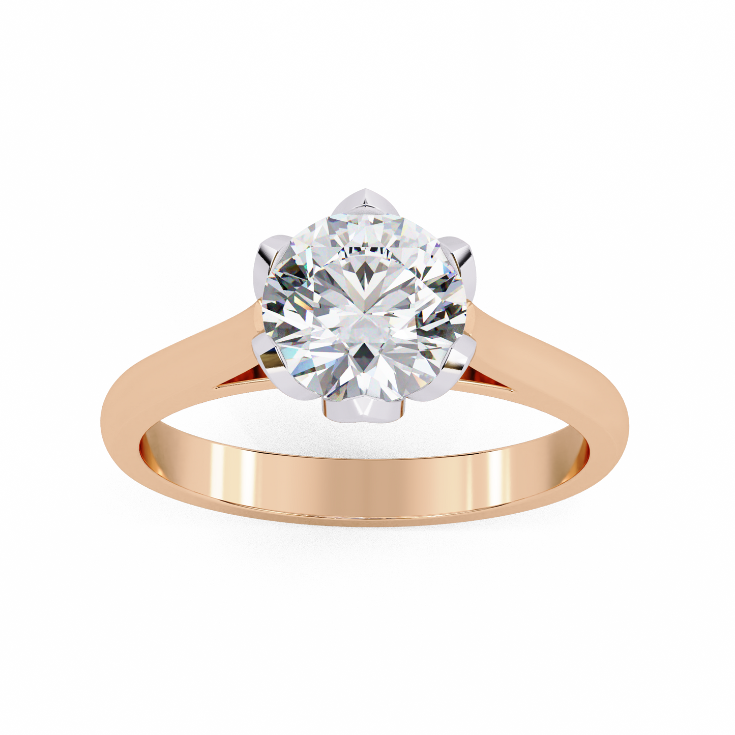 1.50 CT  Round  Cut Diamond Engagement Ring