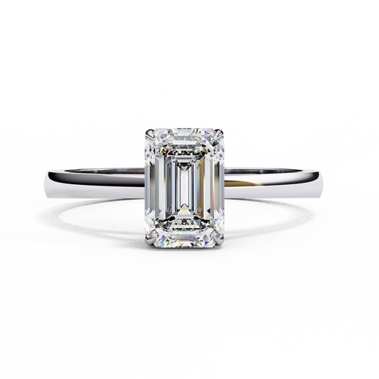 1.25 CT EMERALD Cut Diamond Engagement Ring - Ulight Jewels