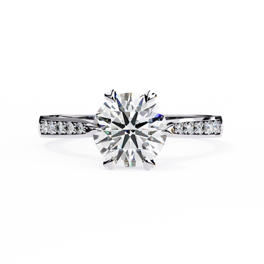 1.30 CT Round Cut Diamond Engagement Ring - Ulight Jewels