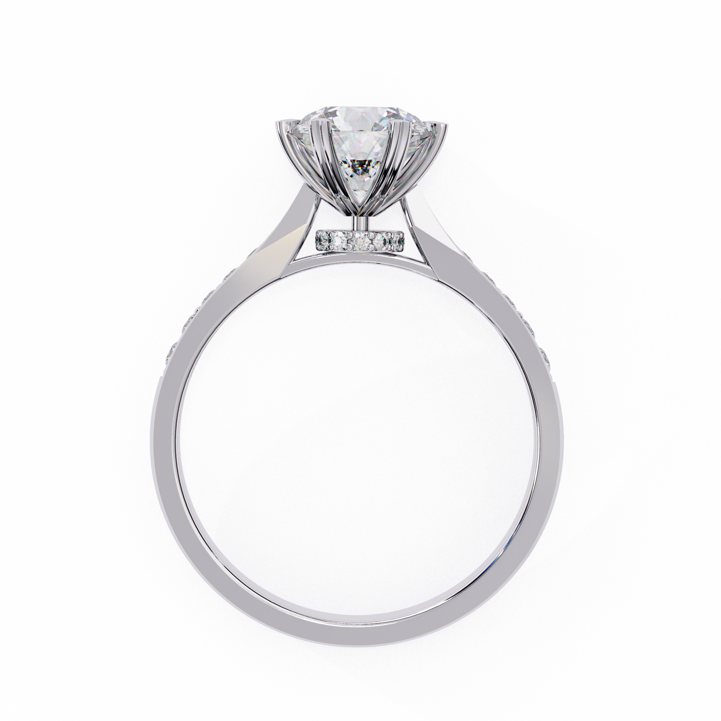 1.30 CT Round Cut Diamond Engagement Ring