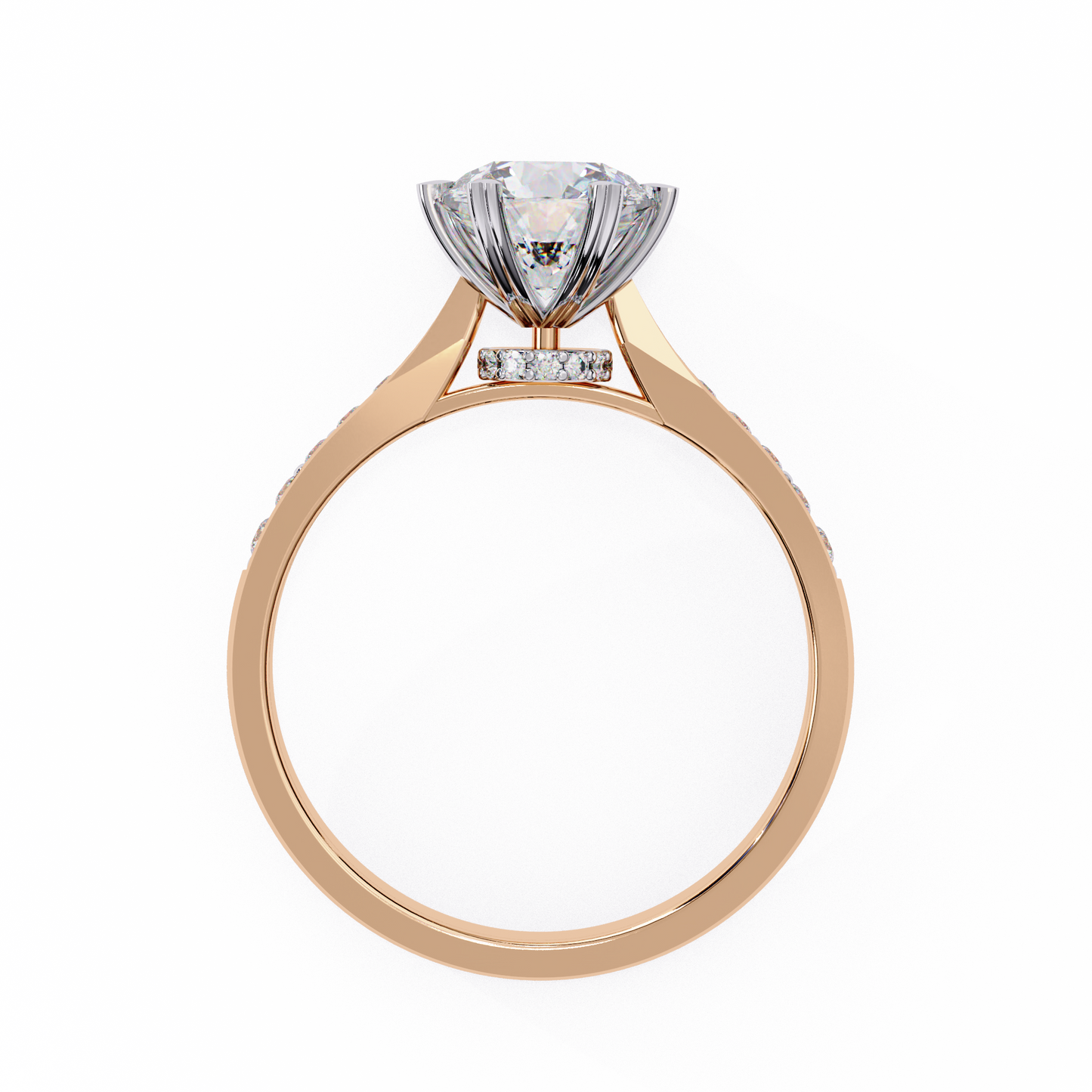 1.30 CT Round Cut Diamond Engagement Ring