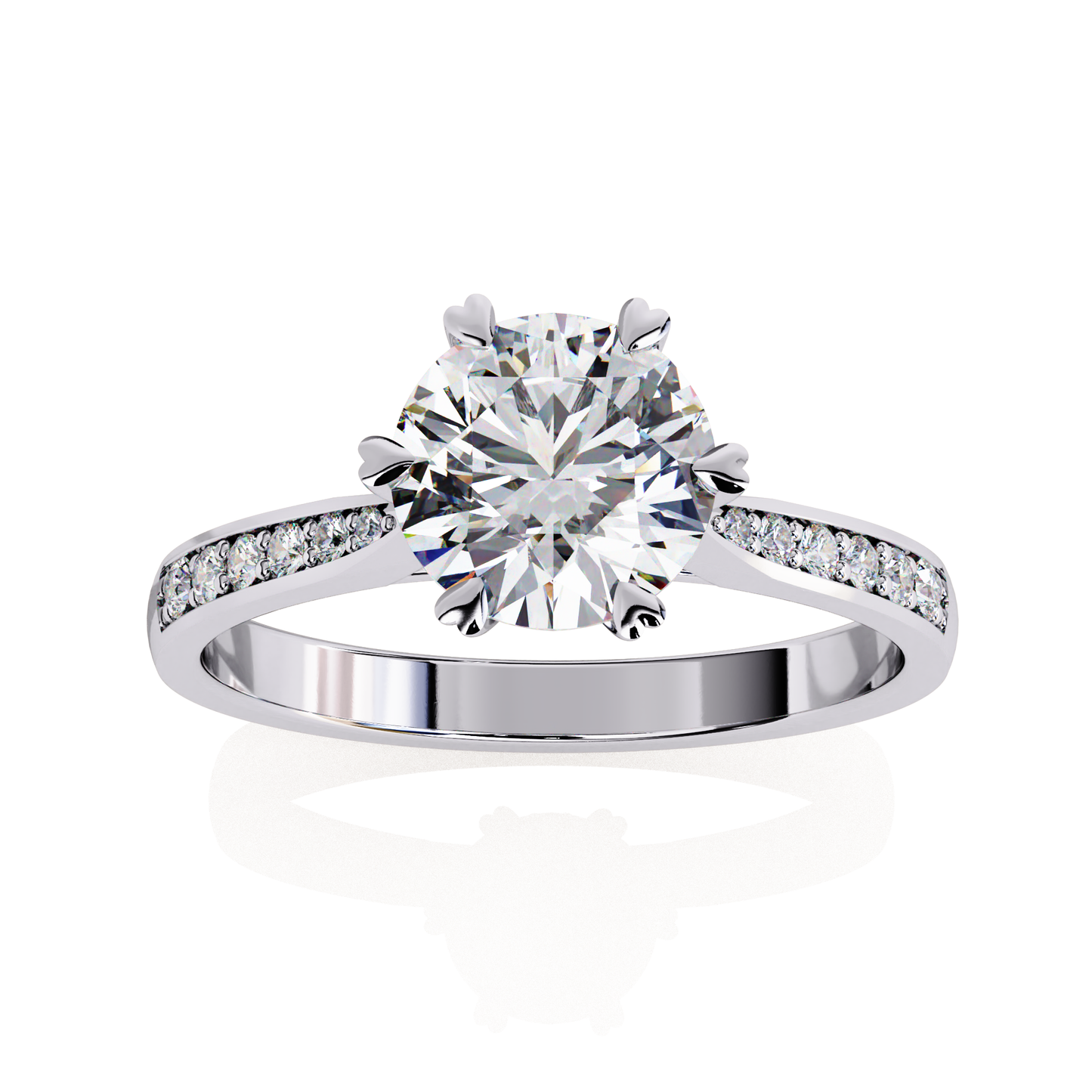 1.30 CT Round Cut Diamond Engagement Ring