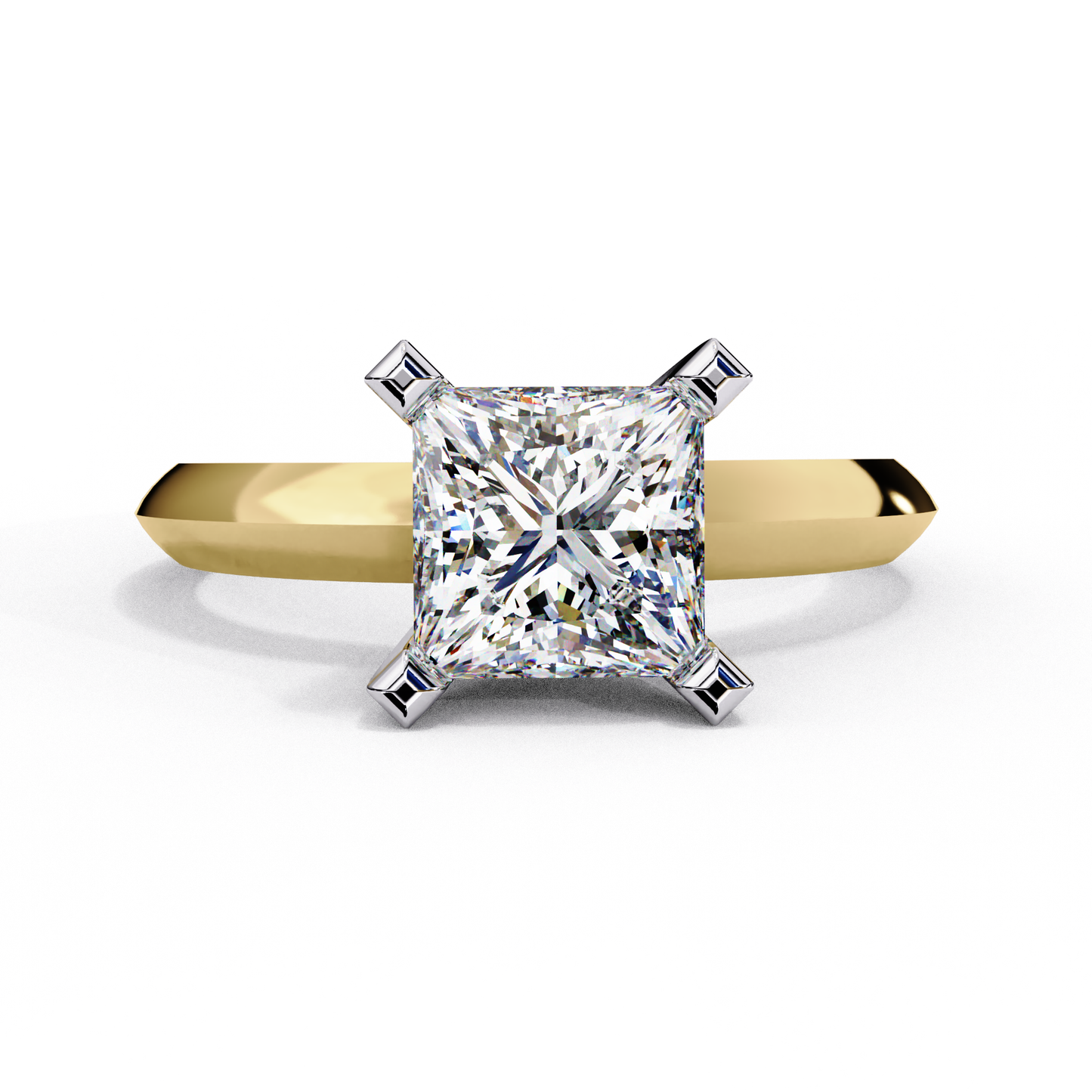 1.50  CT PRINCESS Cut Diamond Engagement Ring