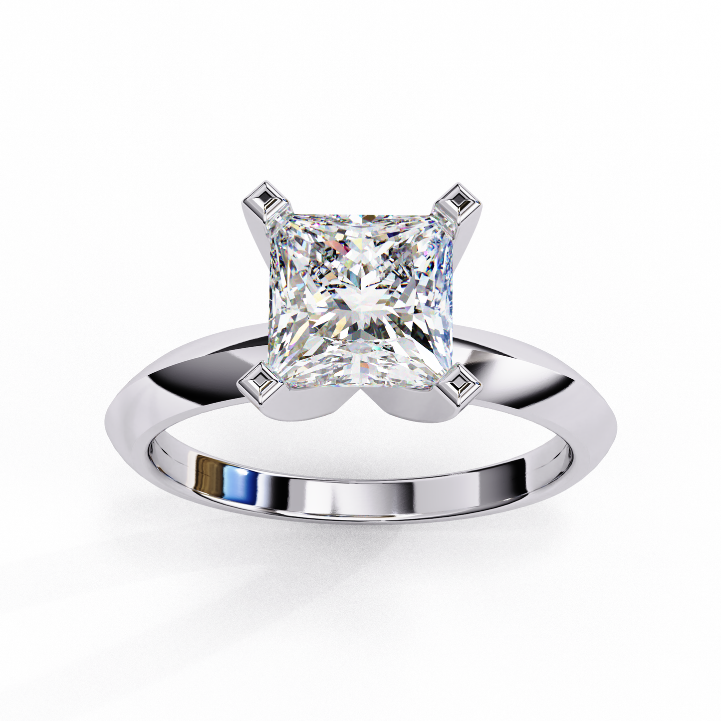 1.50  CT PRINCESS Cut Diamond Engagement Ring