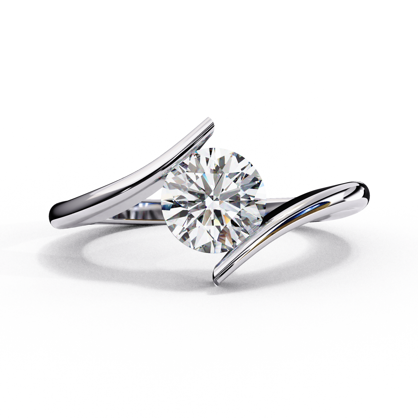 1.30 CT Round Cut Diamond Engagement Ring