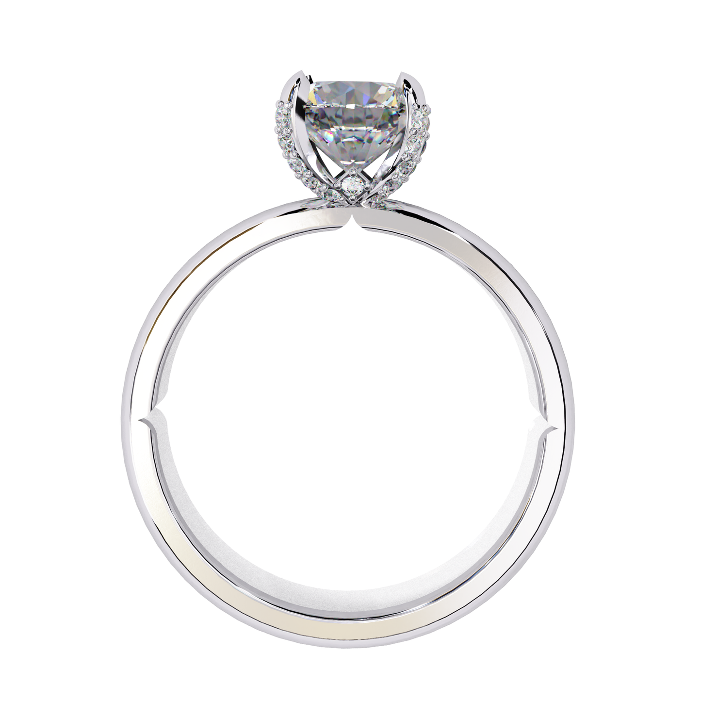 1.30  CT Round Cut Diamond Engagement Ring