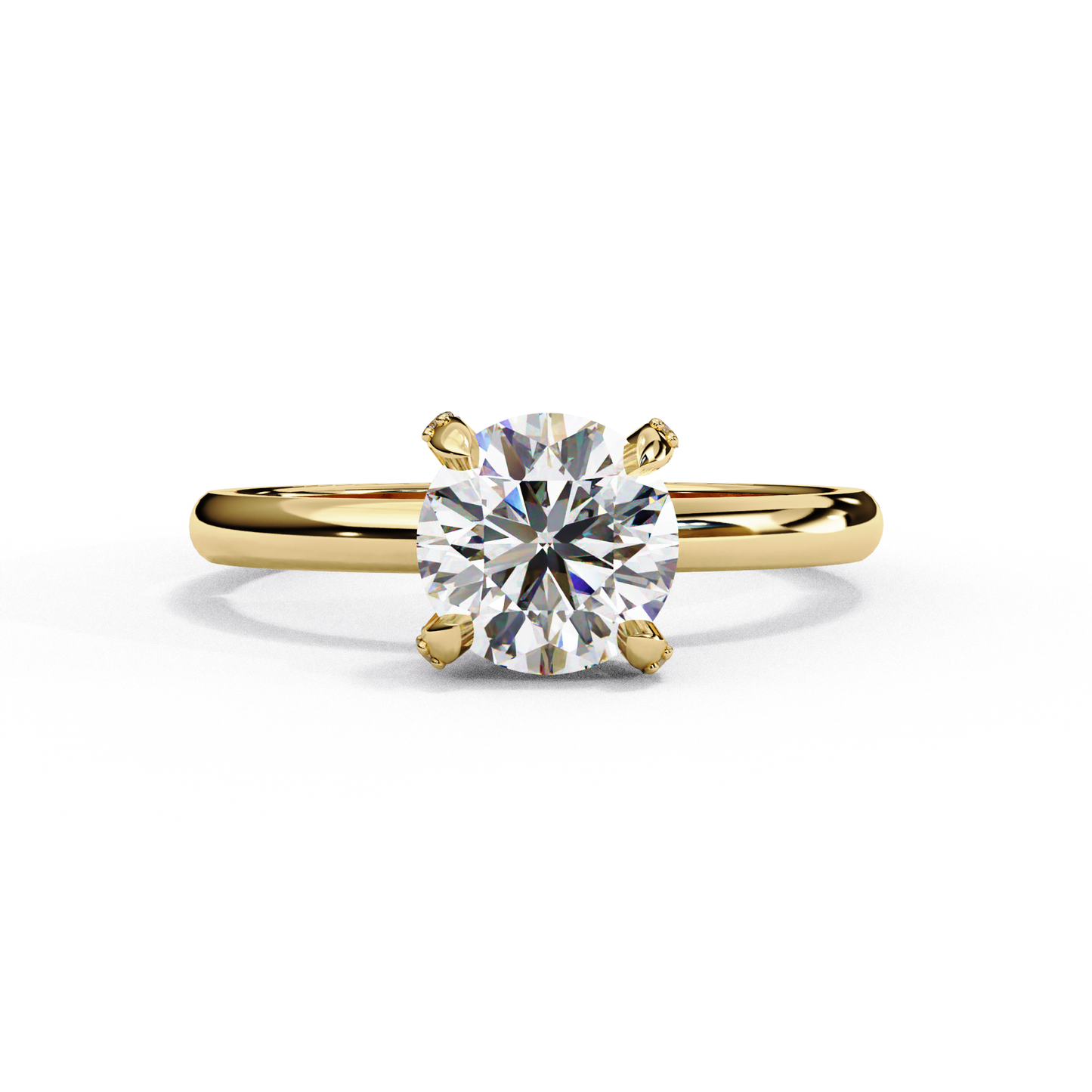 1.30  CT Round Cut Diamond Engagement Ring