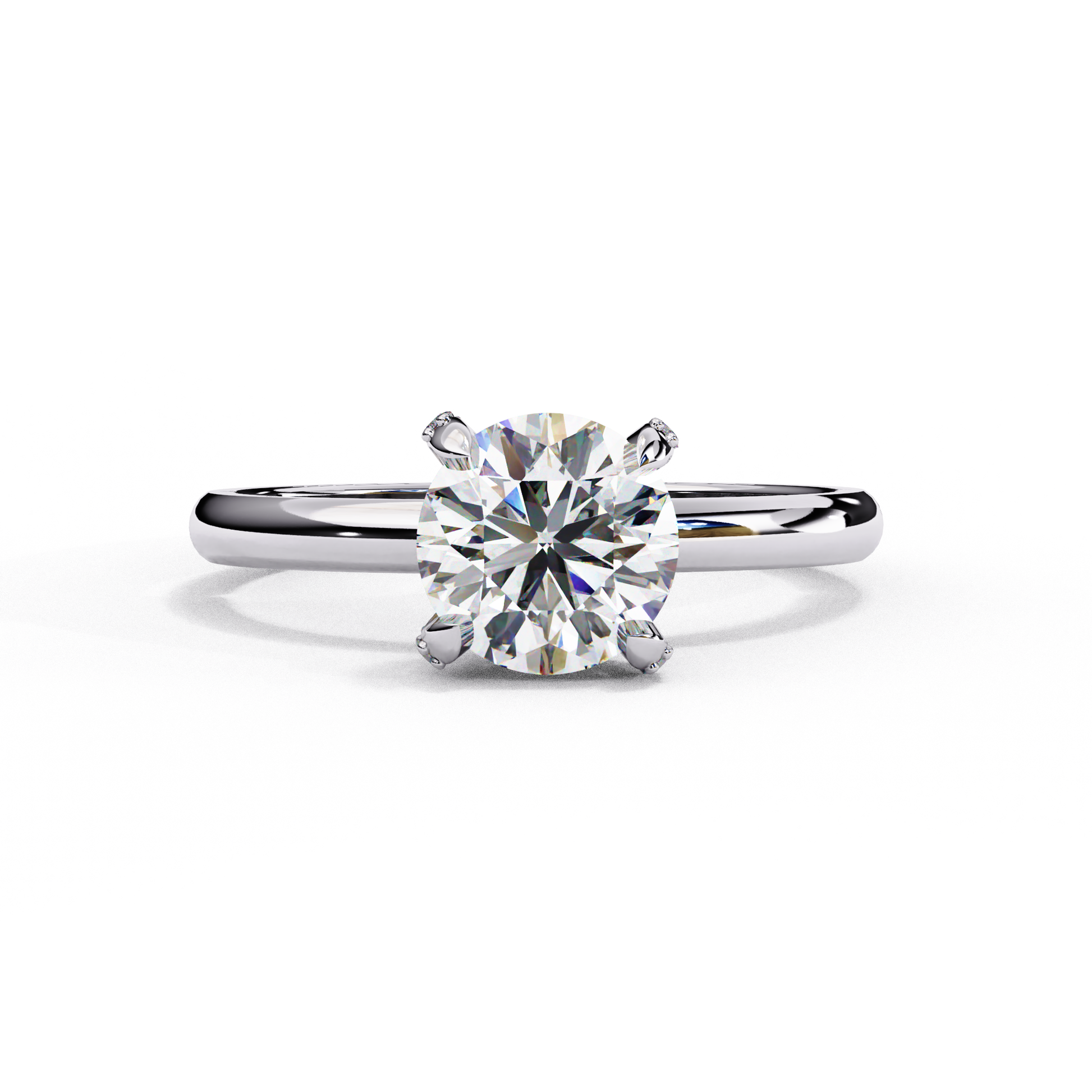 1.30  CT Round Cut Diamond Engagement Ring - Ulight Jewels