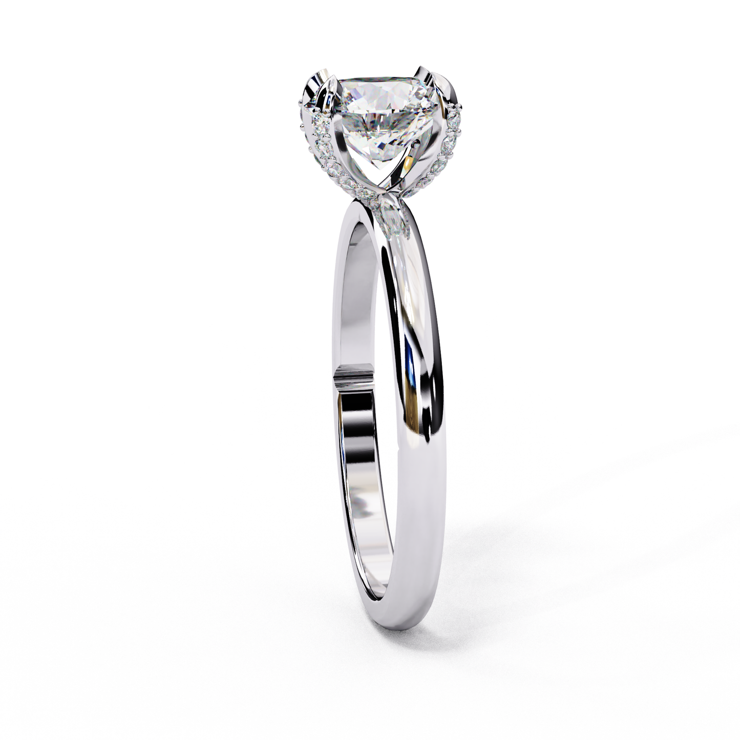 1.30  CT Round Cut Diamond Engagement Ring