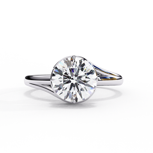 1.30 CT Round Cut Diamond Engagement Ring - Ulight Jewels