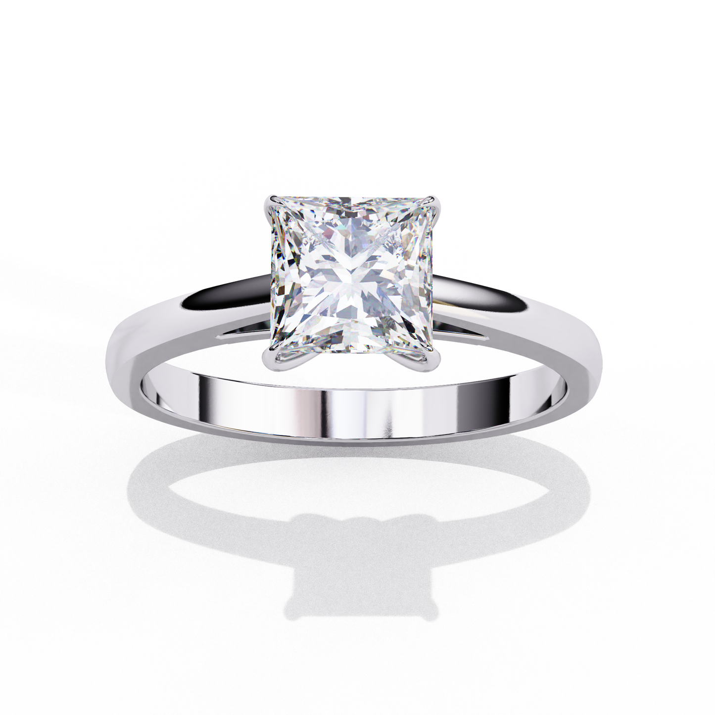 1.00  CT PRINCESS Cut Diamond Engagement Ring