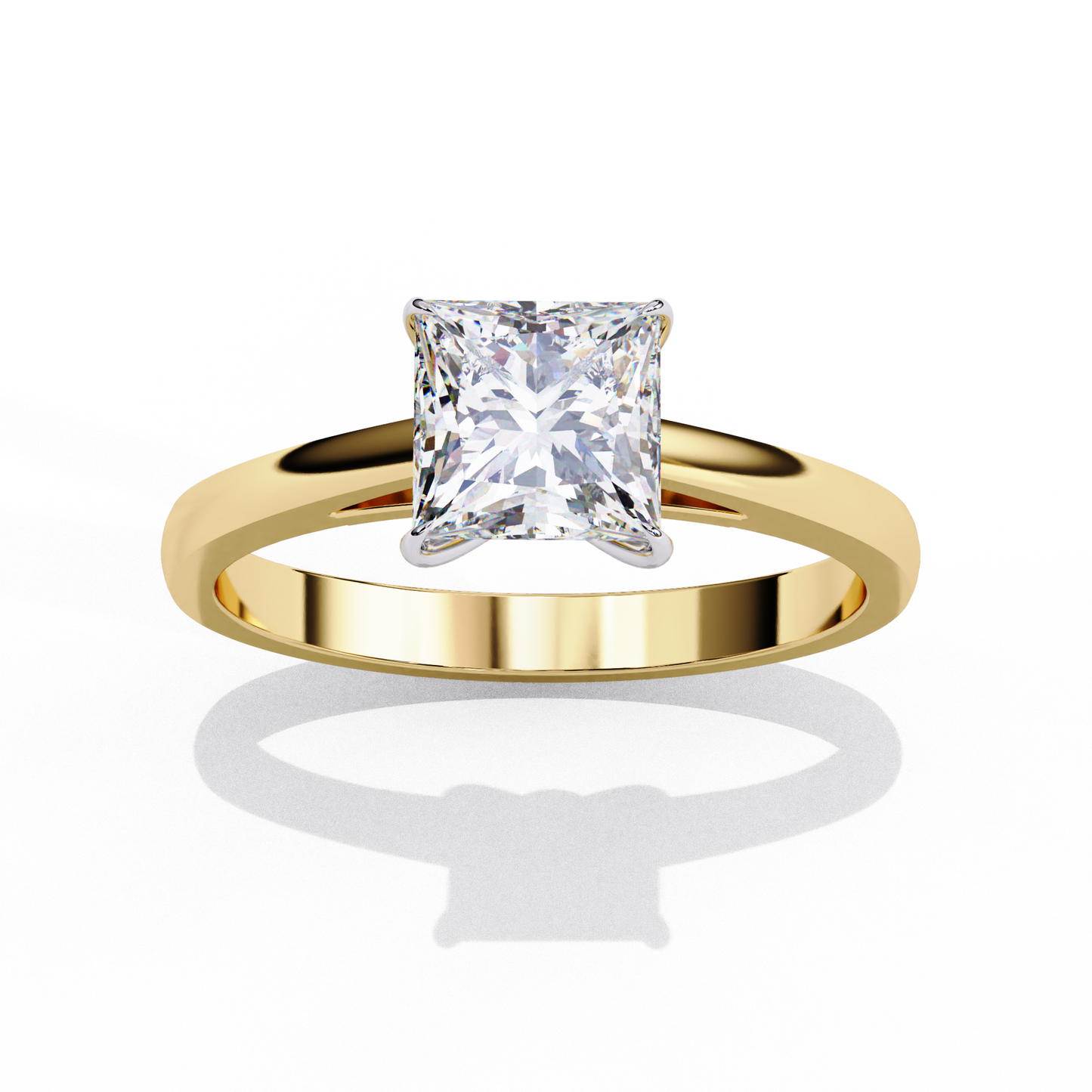 1.00  CT PRINCESS Cut Diamond Engagement Ring