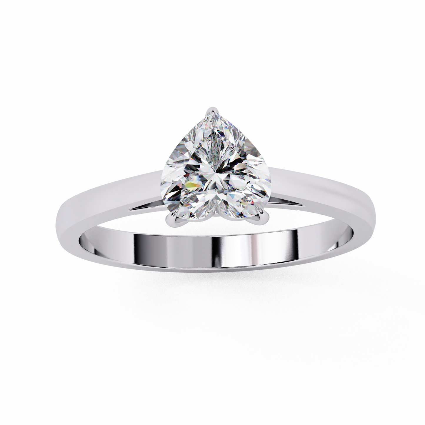 0.80 CT HEART Cut Diamond Engagement Ring