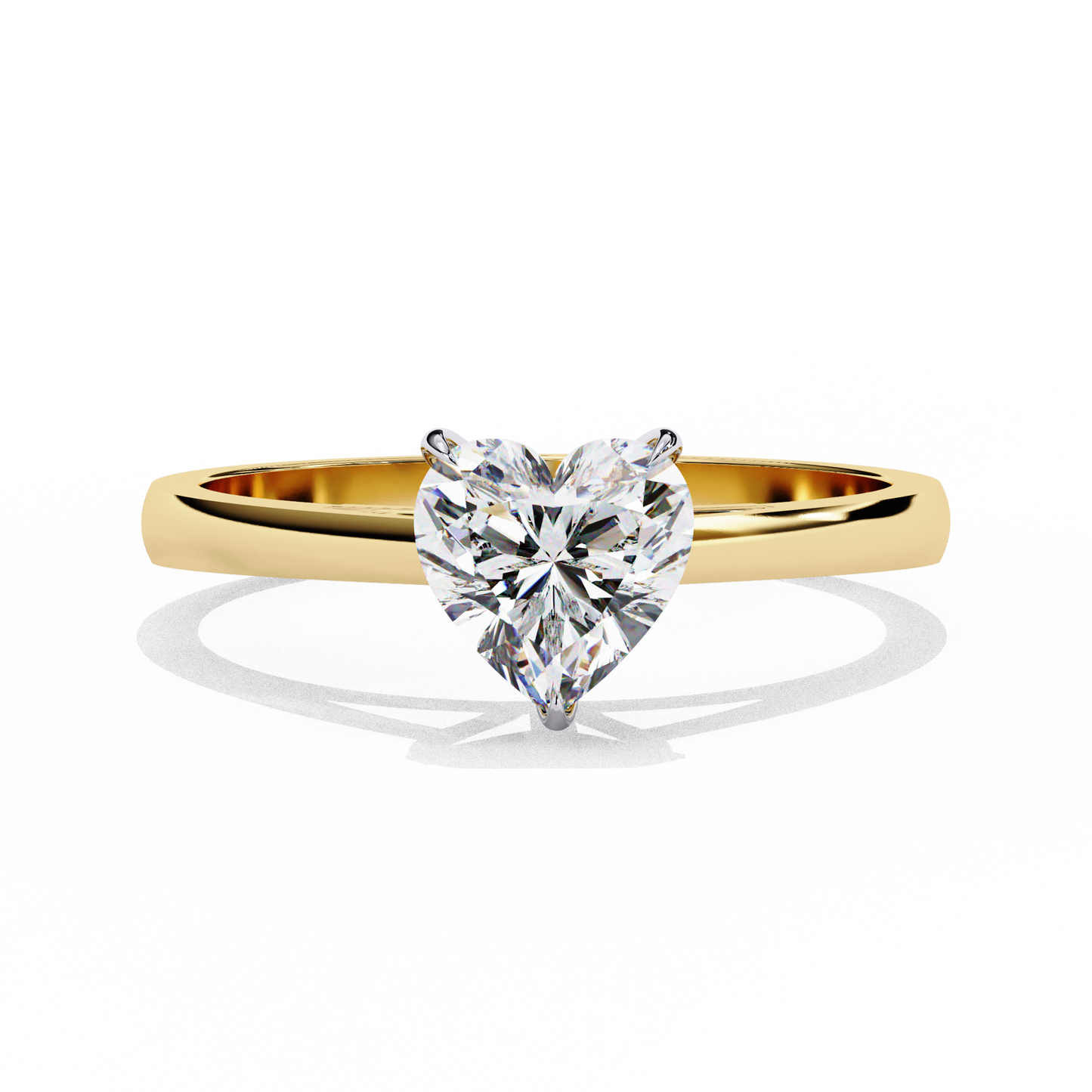 0.80 CT HEART Cut Diamond Engagement Ring