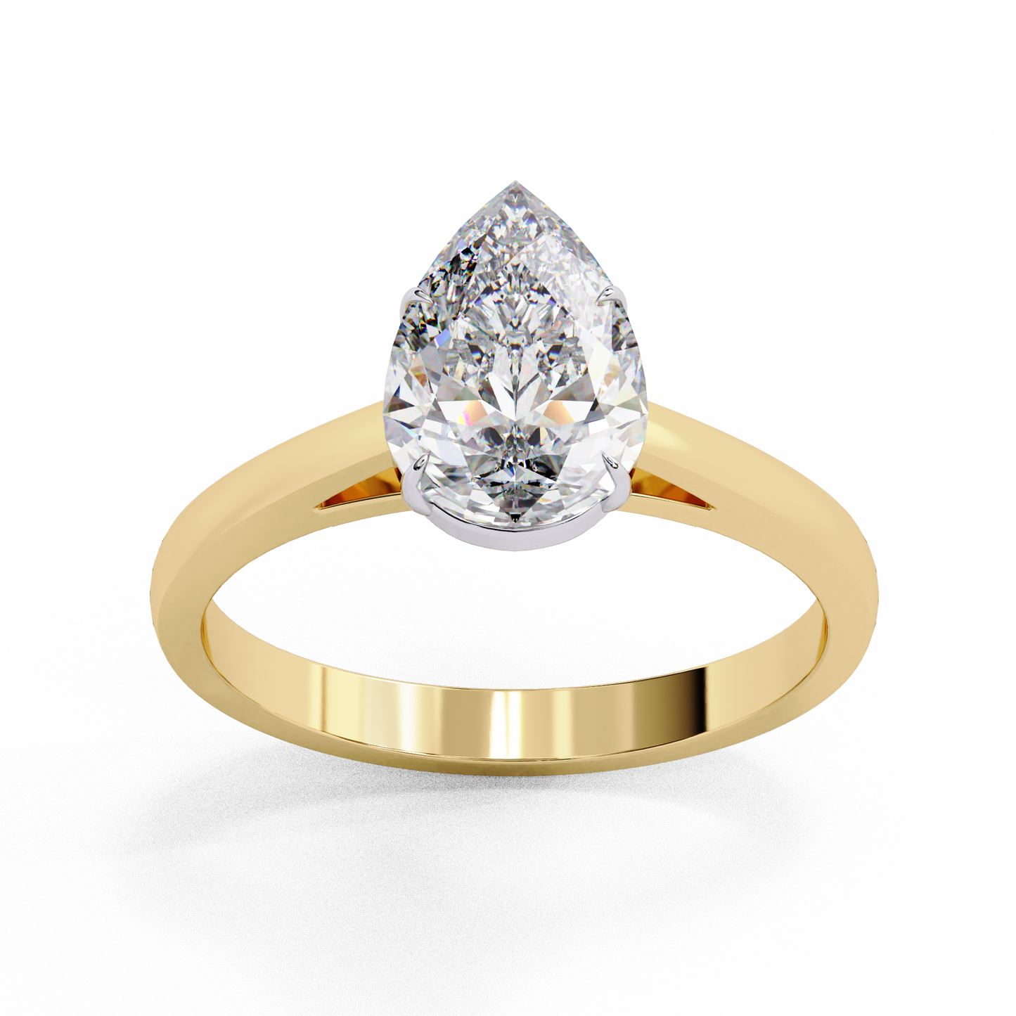 1.50 CT PEAR Cut Diamond Engagement Ring