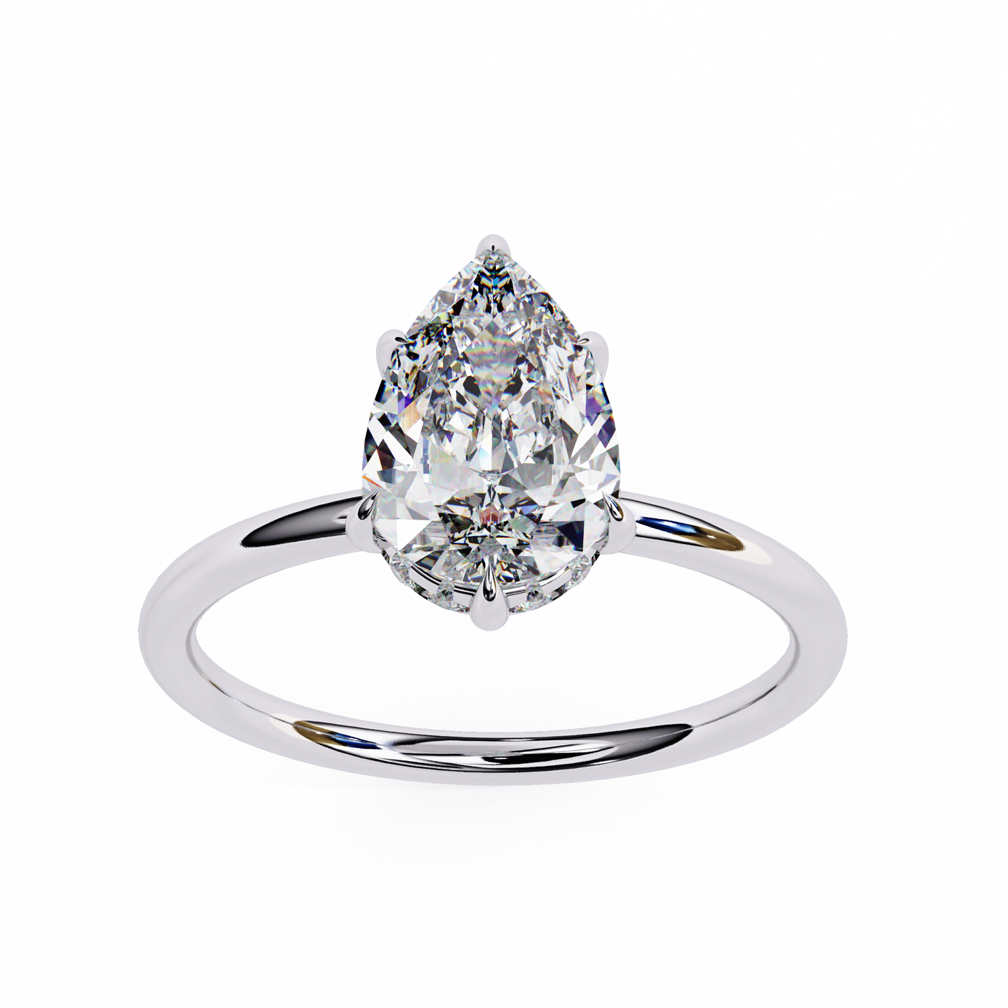 2.00  CT PEAR Cut Diamond Engagement Ring