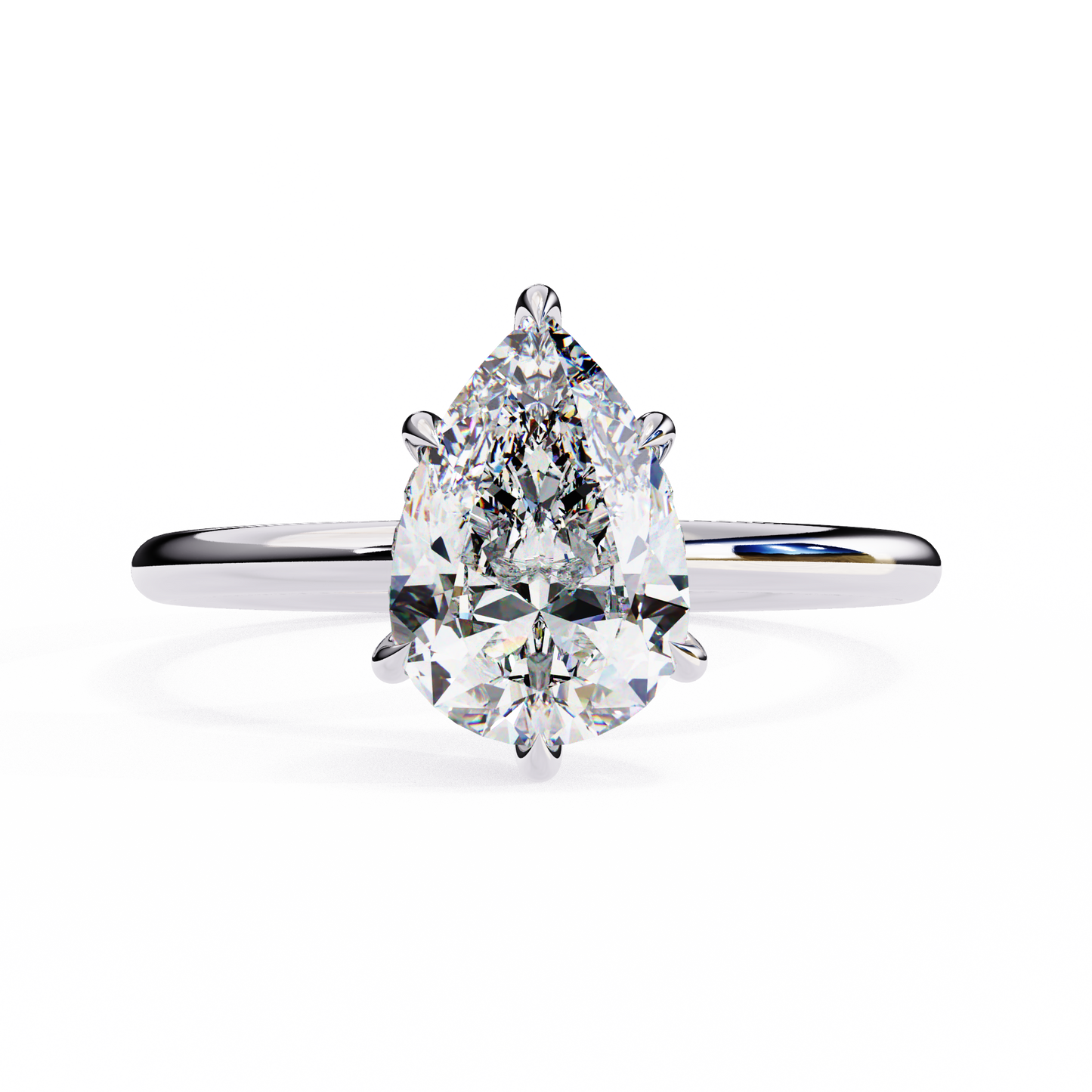 2.00  CT PEAR Cut Diamond Engagement Ring - Ulight Jewels