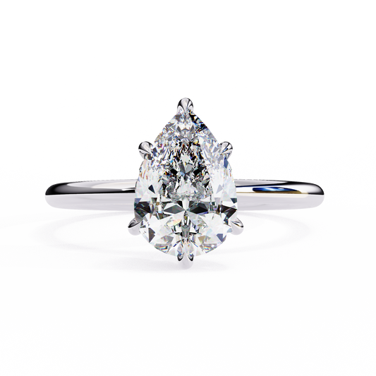 2.00  CT PEAR Cut Diamond Engagement Ring - Ulight Jewels