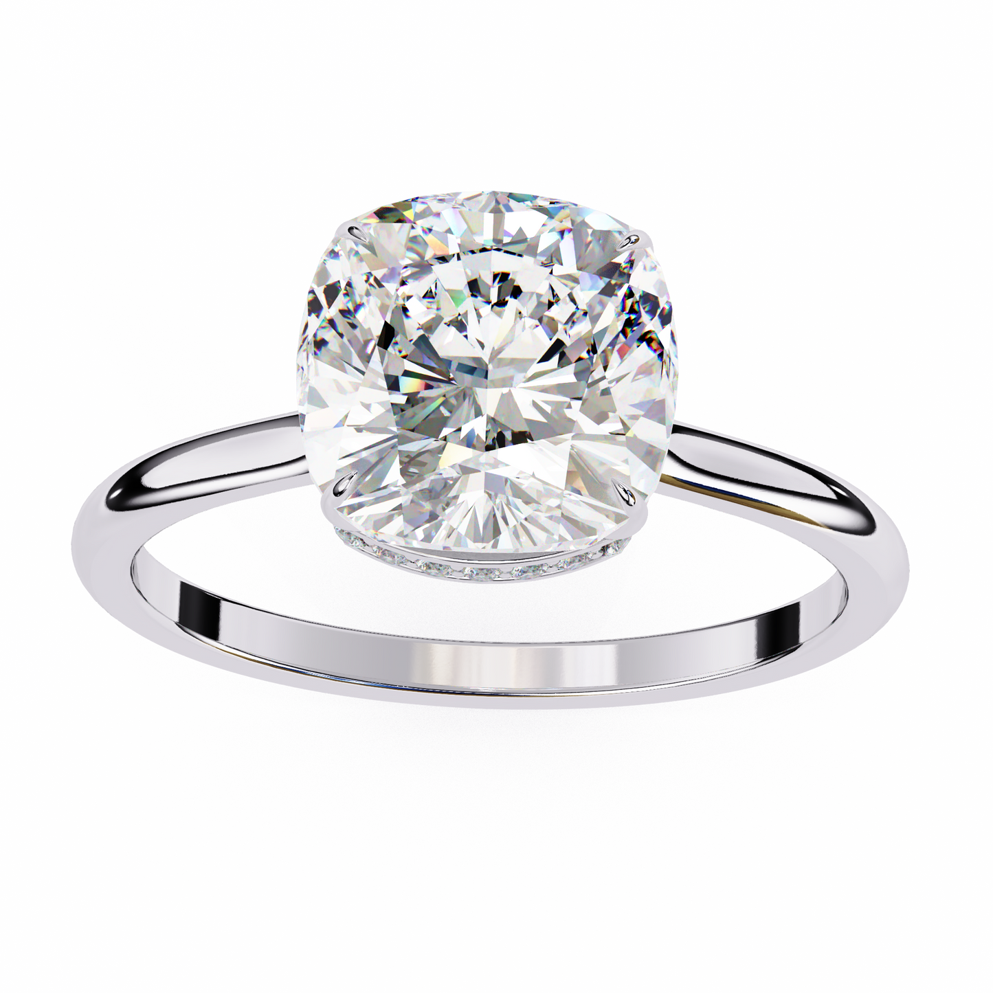 3.00 CT CUSHION Cut Diamond Engagement Ring