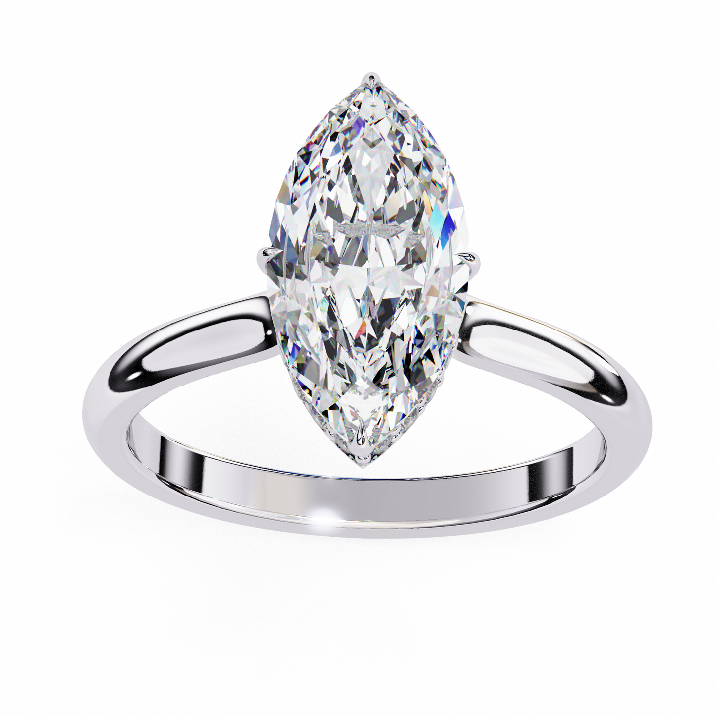 1.50 CT  Marquise Cut Diamond Engagement Ring