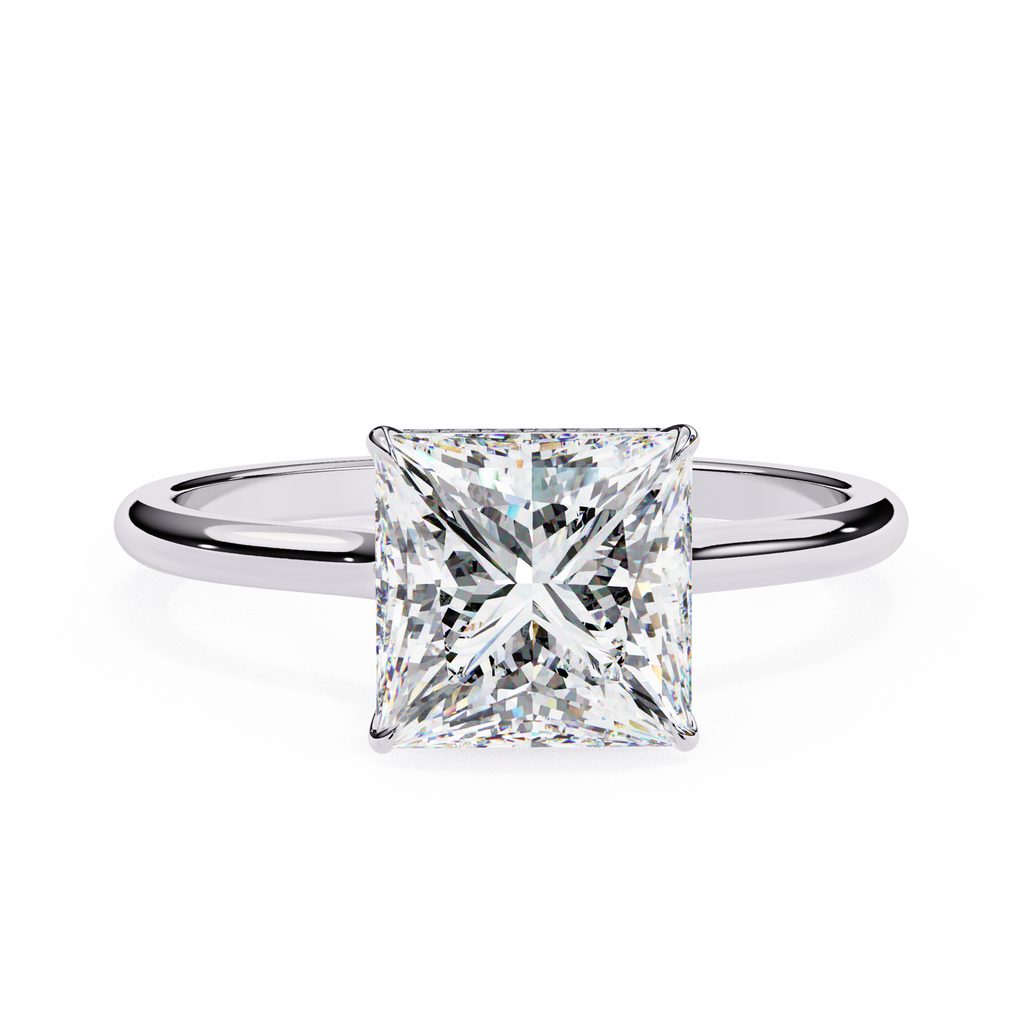 2.00 CT  Princess Cut Diamond Engagement Ring - Ulight Jewels