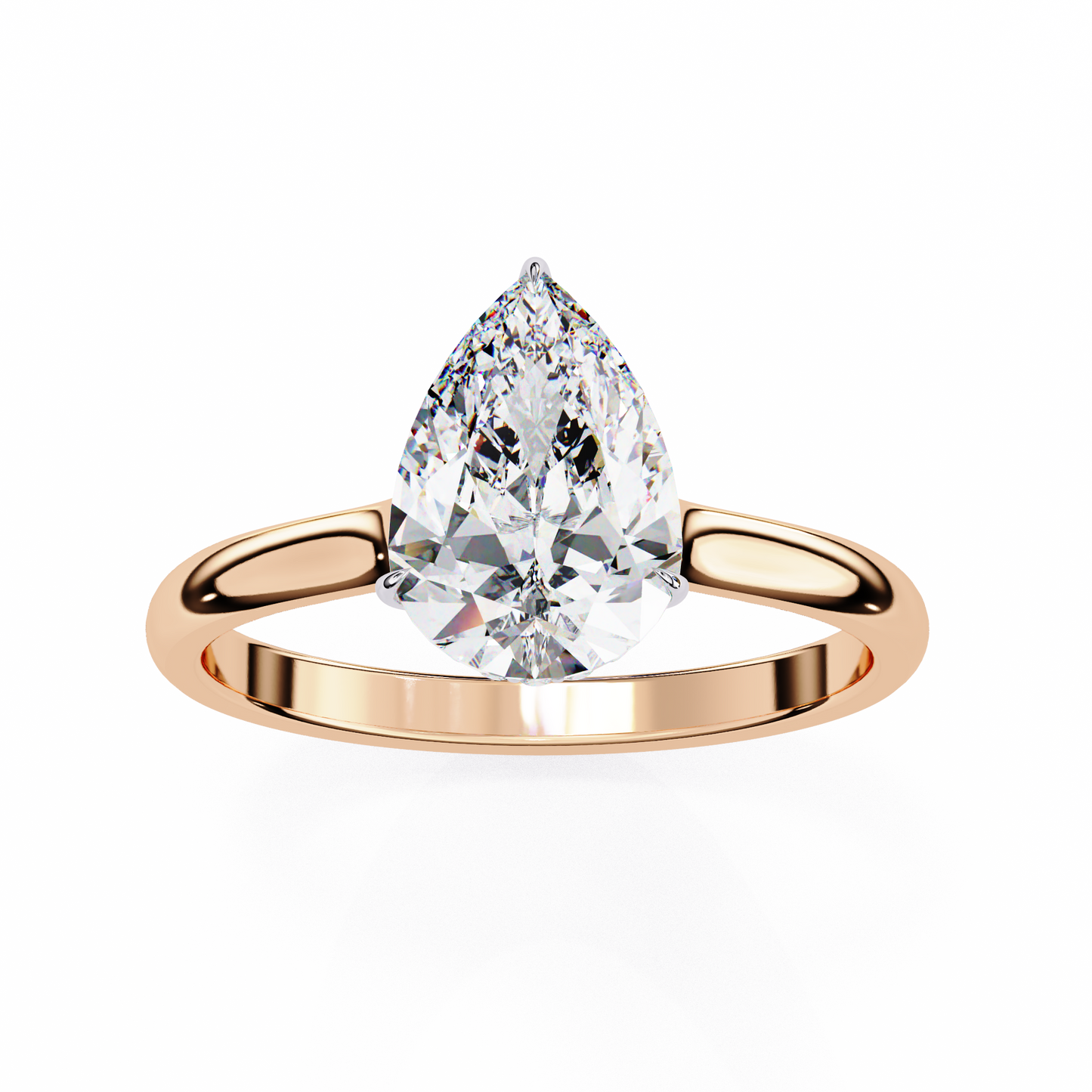 2.25 CT  Pear Cut Diamond Engagement Ring