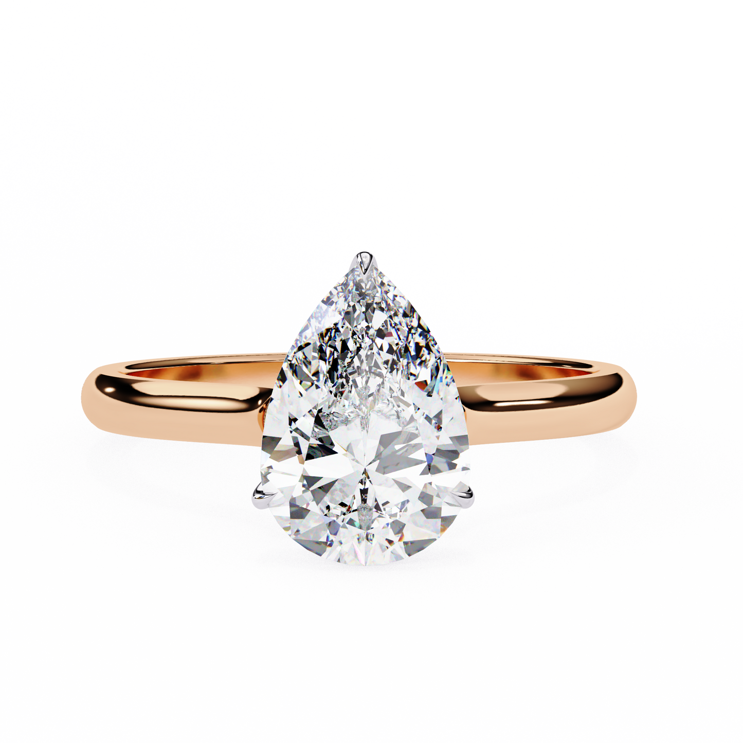 2.25 CT  Pear Cut Diamond Engagement Ring