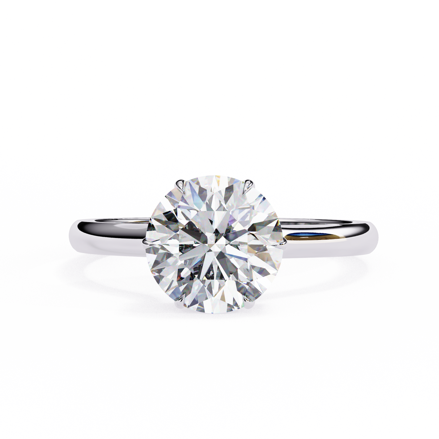 2.10 CT Round Cut Diamond Engagement Ring - Ulight Jewels