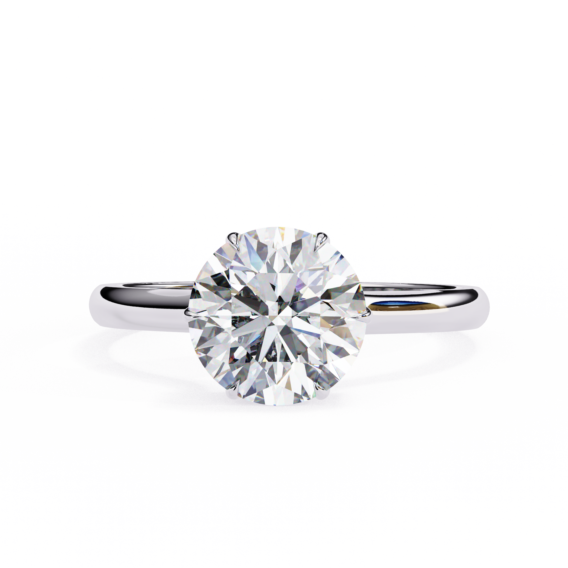 2.10 CT Round Cut Diamond Engagement Ring - Ulight Jewels