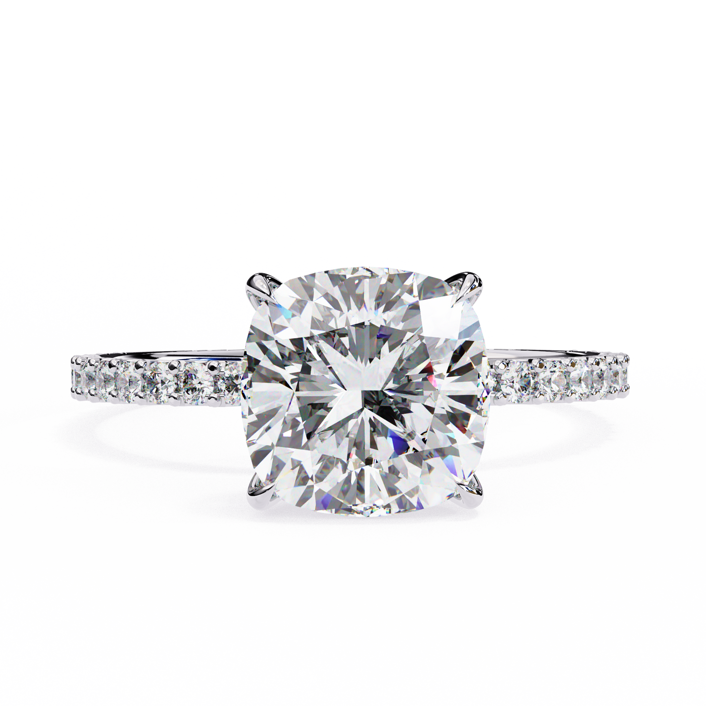 3.00 CT CUSHION Cut Diamond Engagement Ring - Ulight Jewels