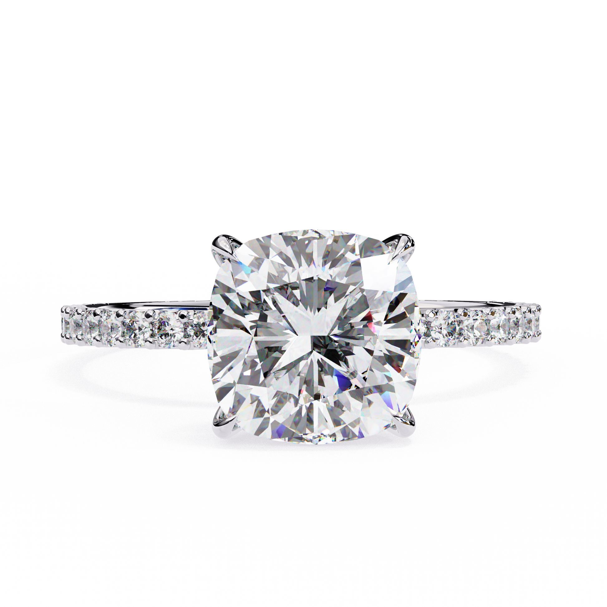 3.00 CT CUSHION Cut Diamond Engagement Ring - Ulight Jewels