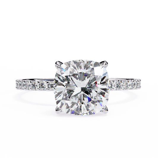 3.00 CT CUSHION Cut Diamond Engagement Ring - Ulight Jewels