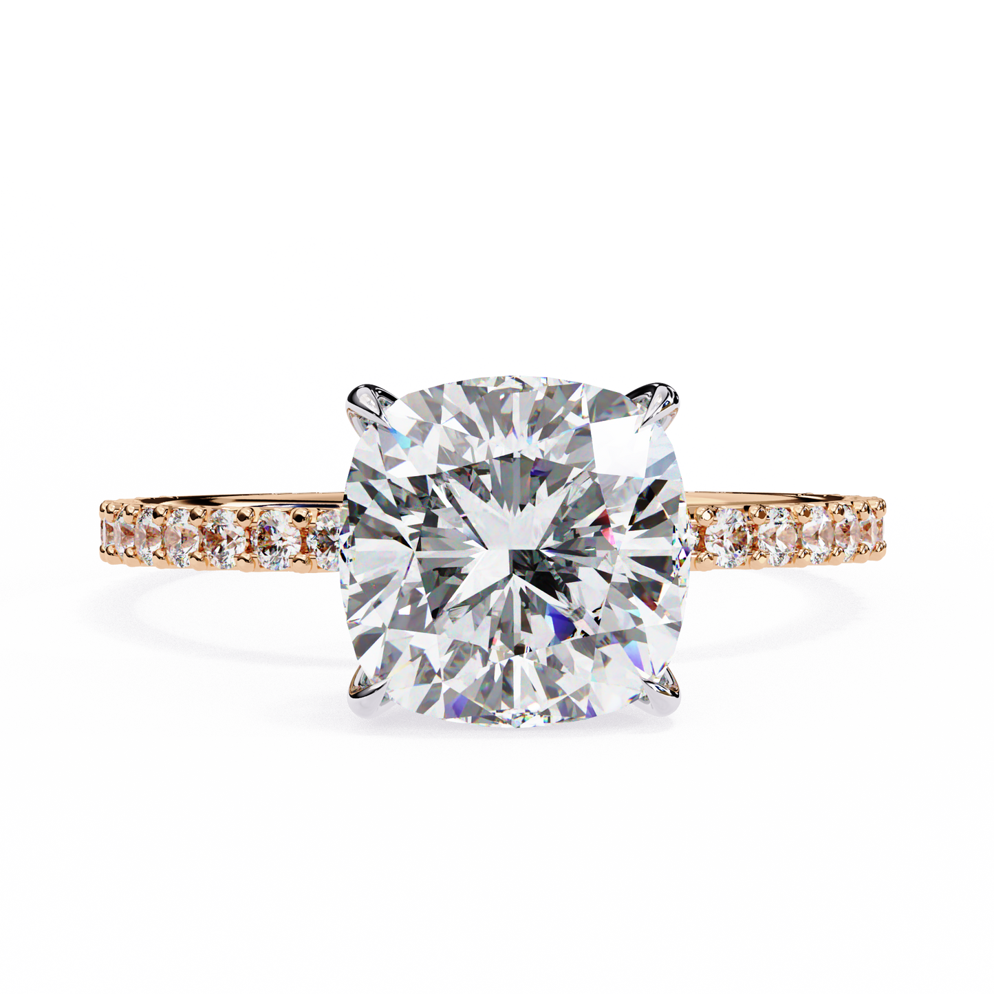 3.00 CT CUSHION Cut Diamond Engagement Ring