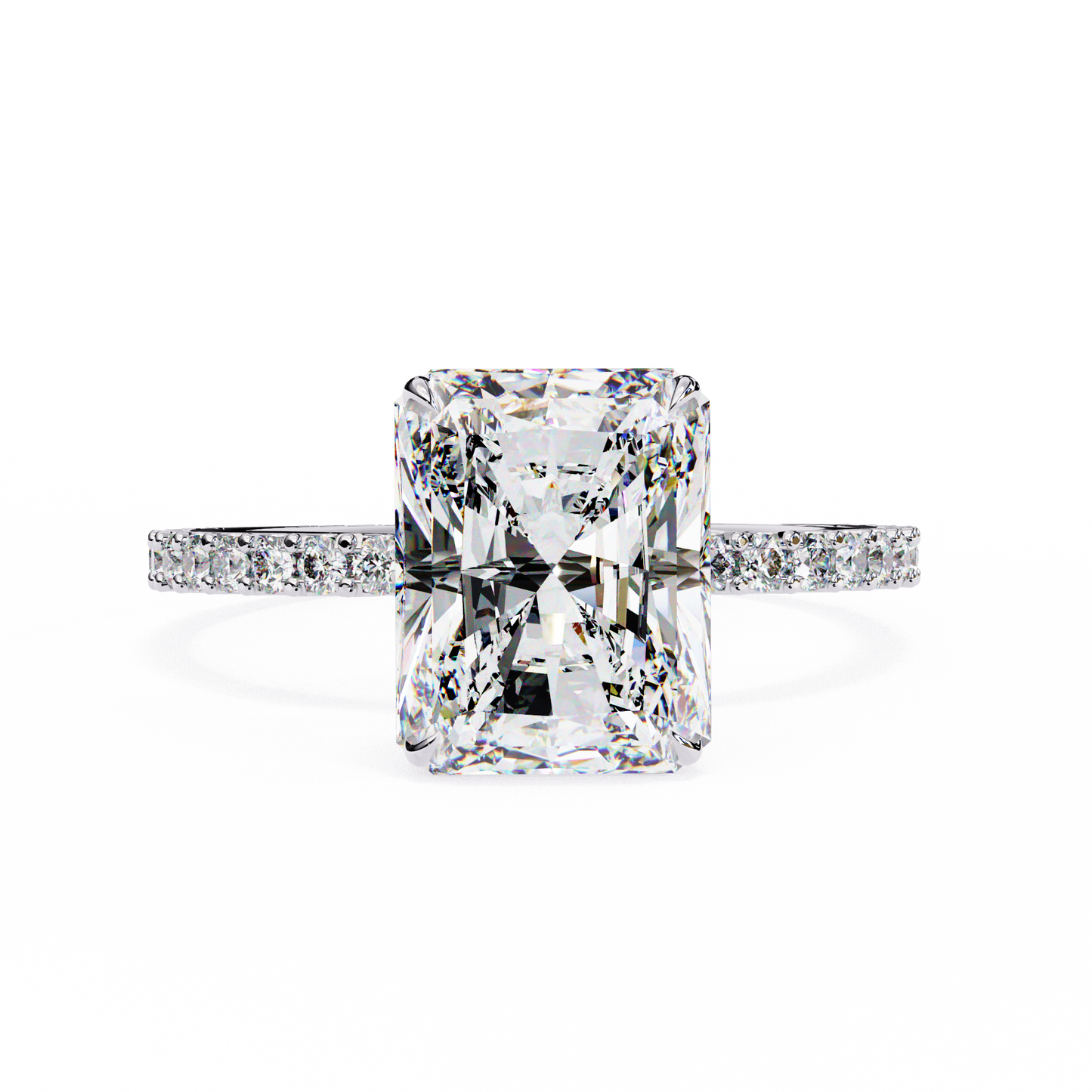 2.50 CT RADIANT Cut Diamond Engagement Ring - Ulight Jewels