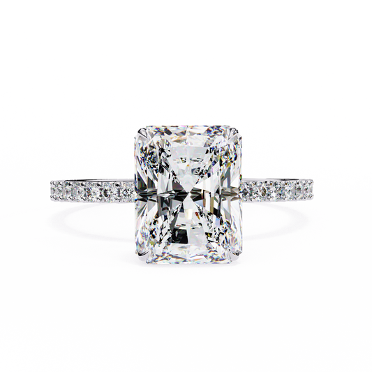 2.50 CT RADIANT Cut Diamond Engagement Ring - Ulight Jewels