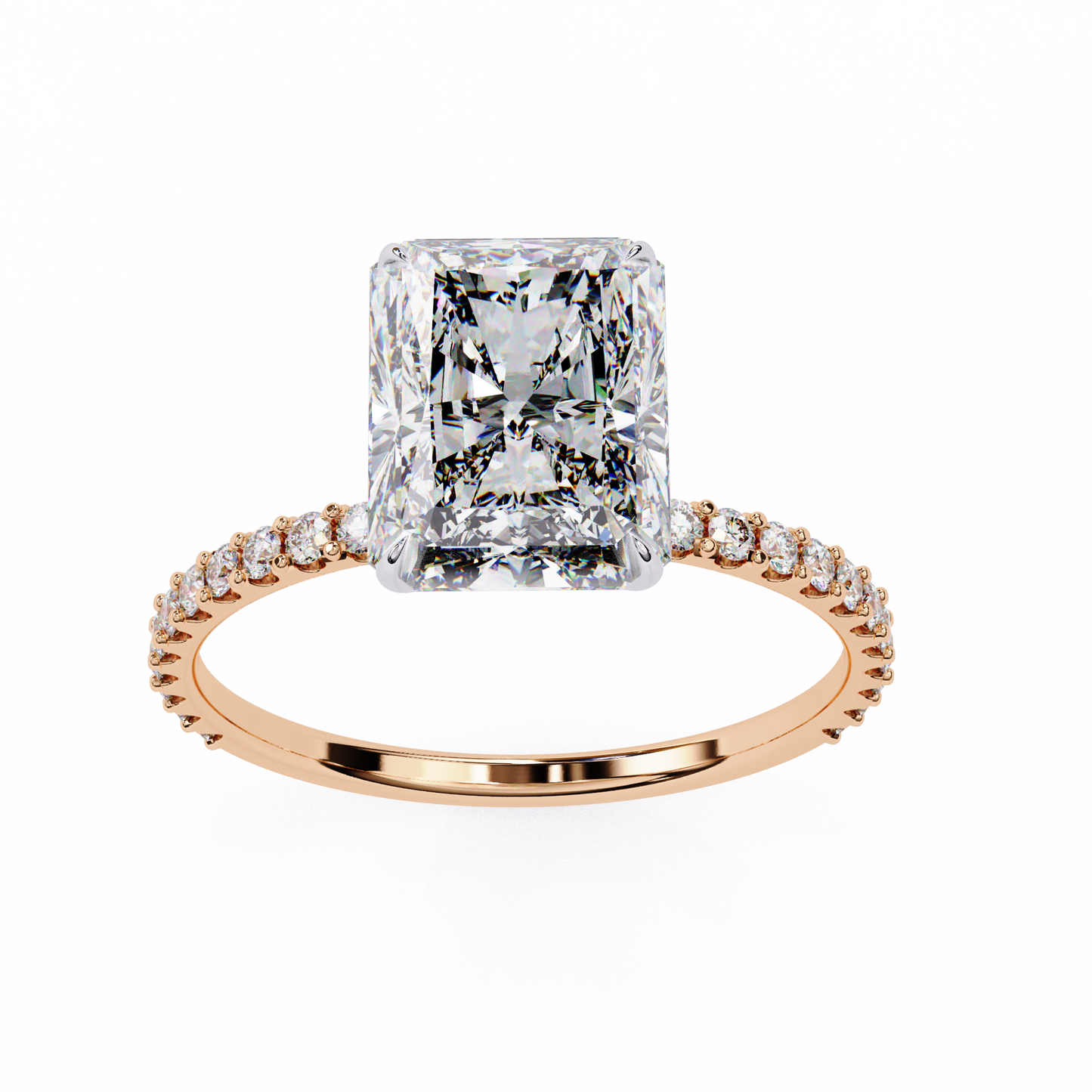 2.50 CT RADIANT Cut Diamond Engagement Ring