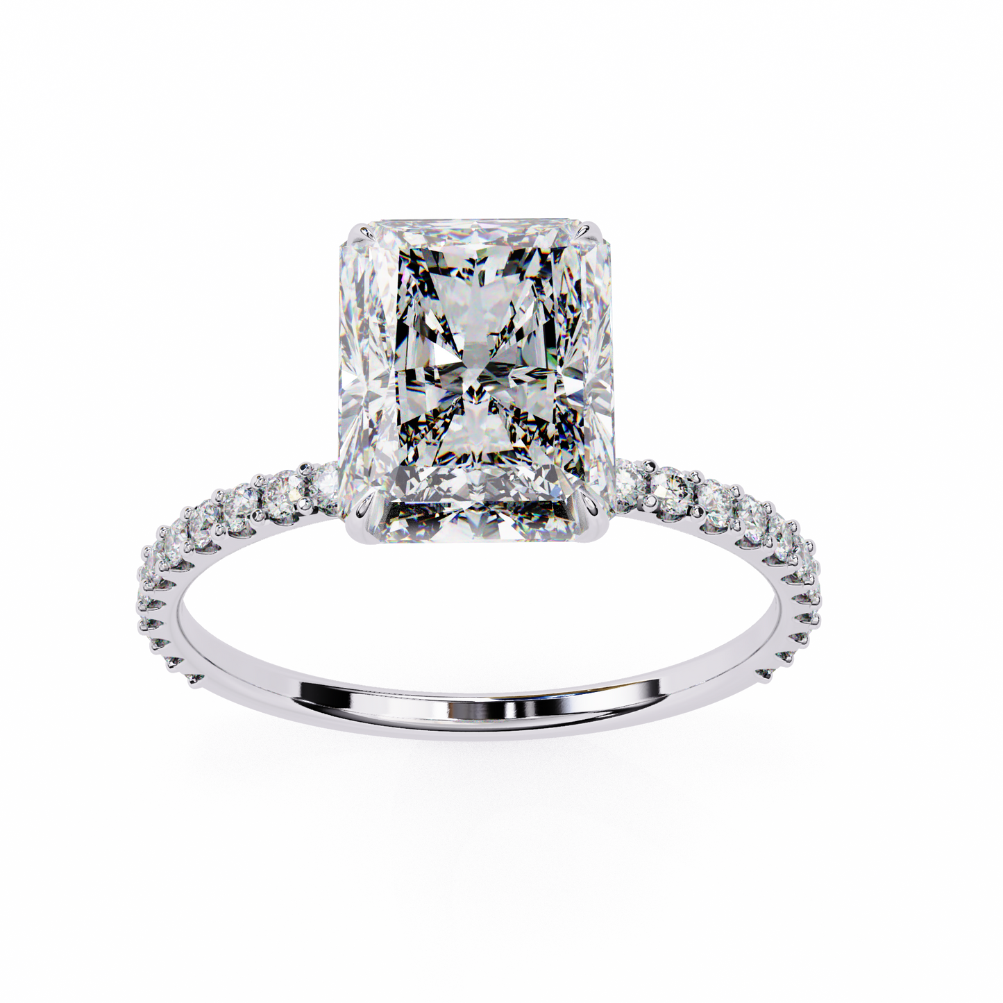 2.50 CT RADIANT Cut Diamond Engagement Ring