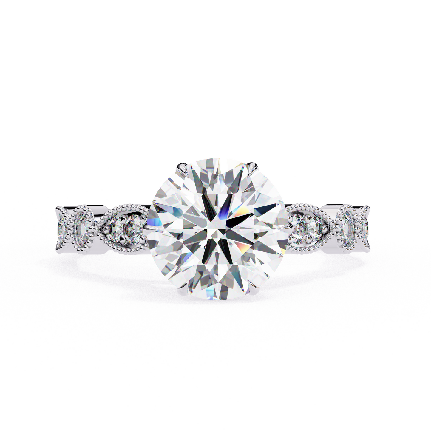 2.00 CT Round Cut Diamond Engagement Ring - Ulight Jewels