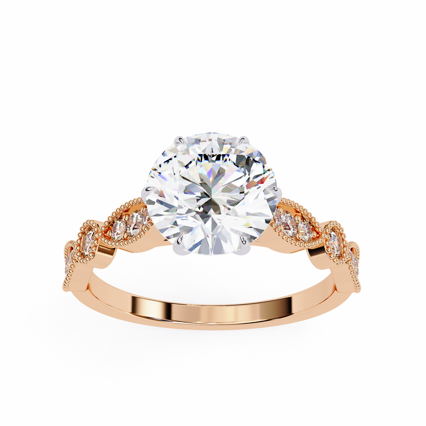 2.00 CT Round Cut Diamond Engagement Ring