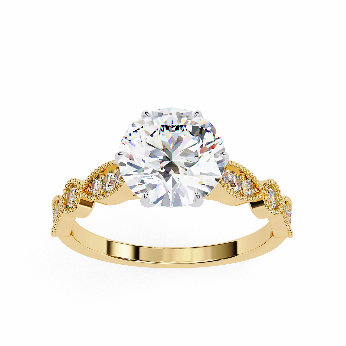 2.00 CT Round Cut Diamond Engagement Ring