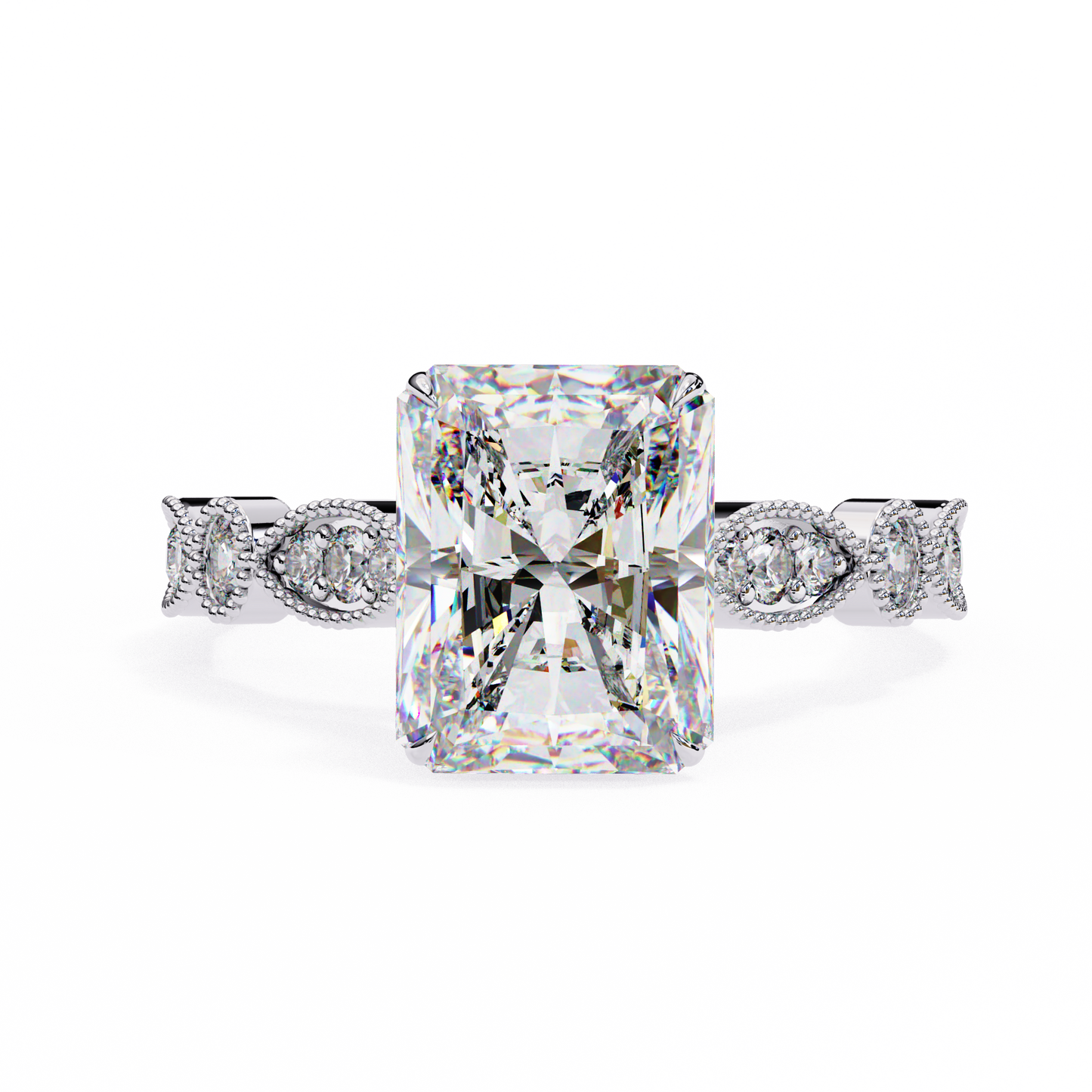 2.50 CT RADIANT Cut Diamond Engagement Ring - Ulight Jewels