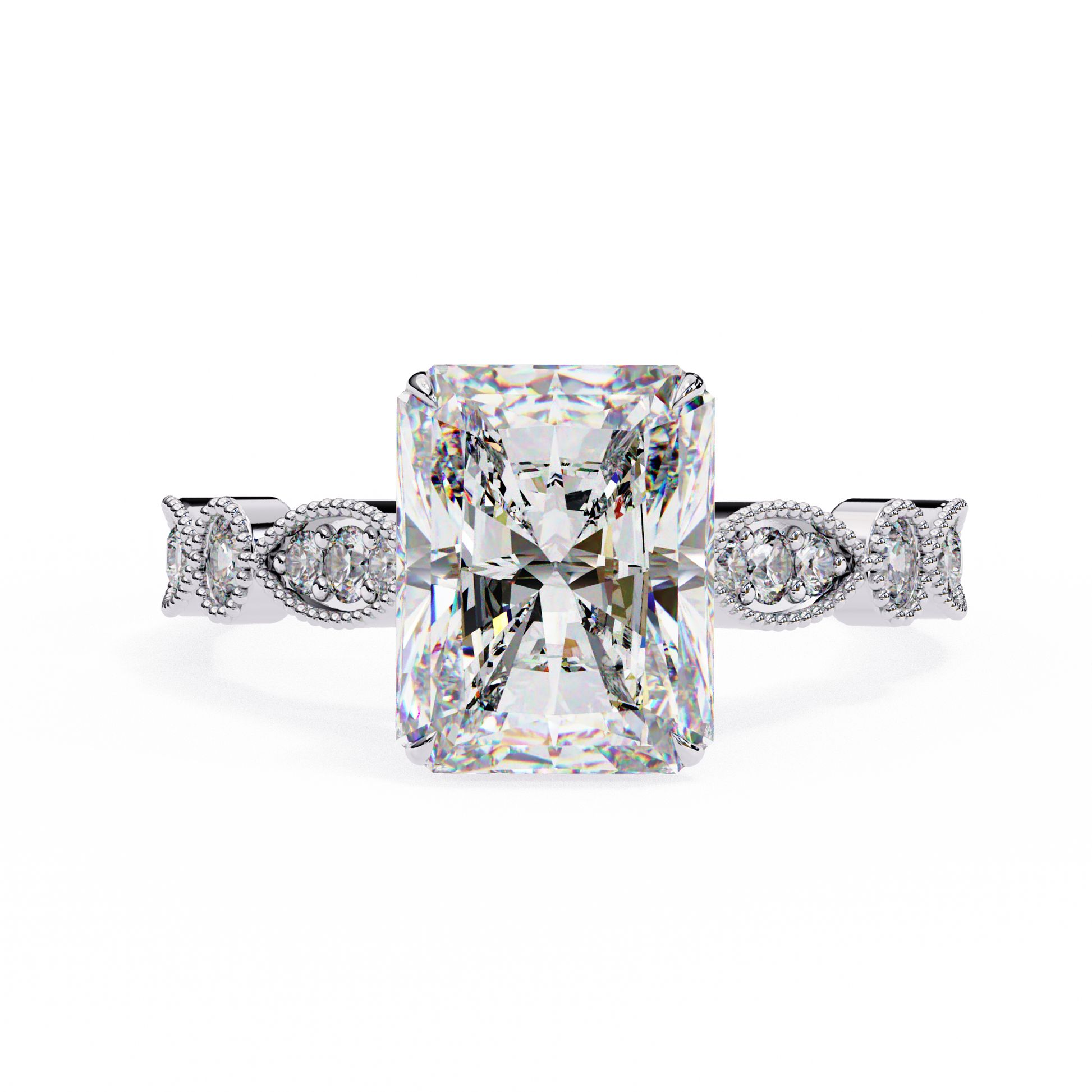 2.50 CT RADIANT Cut Diamond Engagement Ring - Ulight Jewels