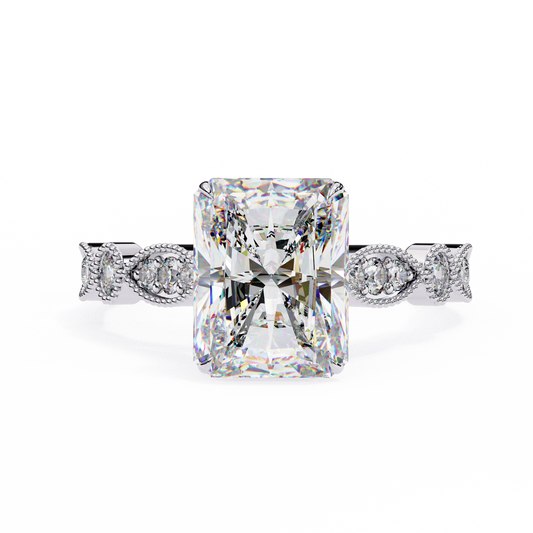 2.50 CT RADIANT Cut Diamond Engagement Ring - Ulight Jewels