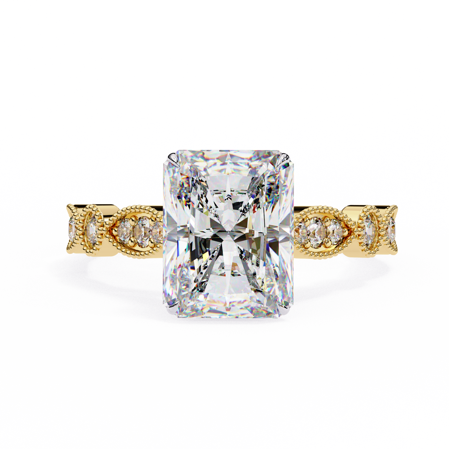 2.50 CT RADIANT Cut Diamond Engagement Ring