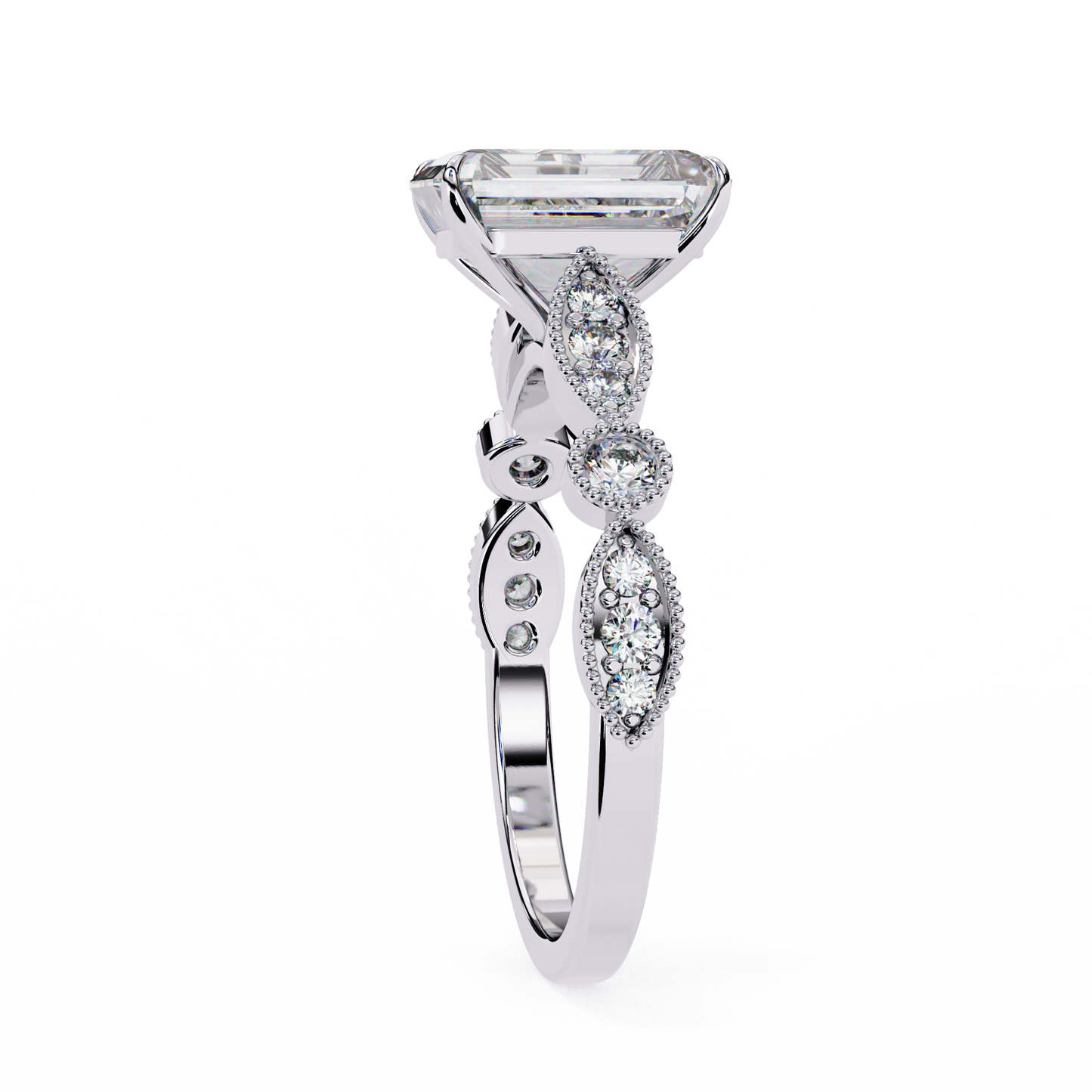 2.50 CT RADIANT Cut Diamond Engagement Ring