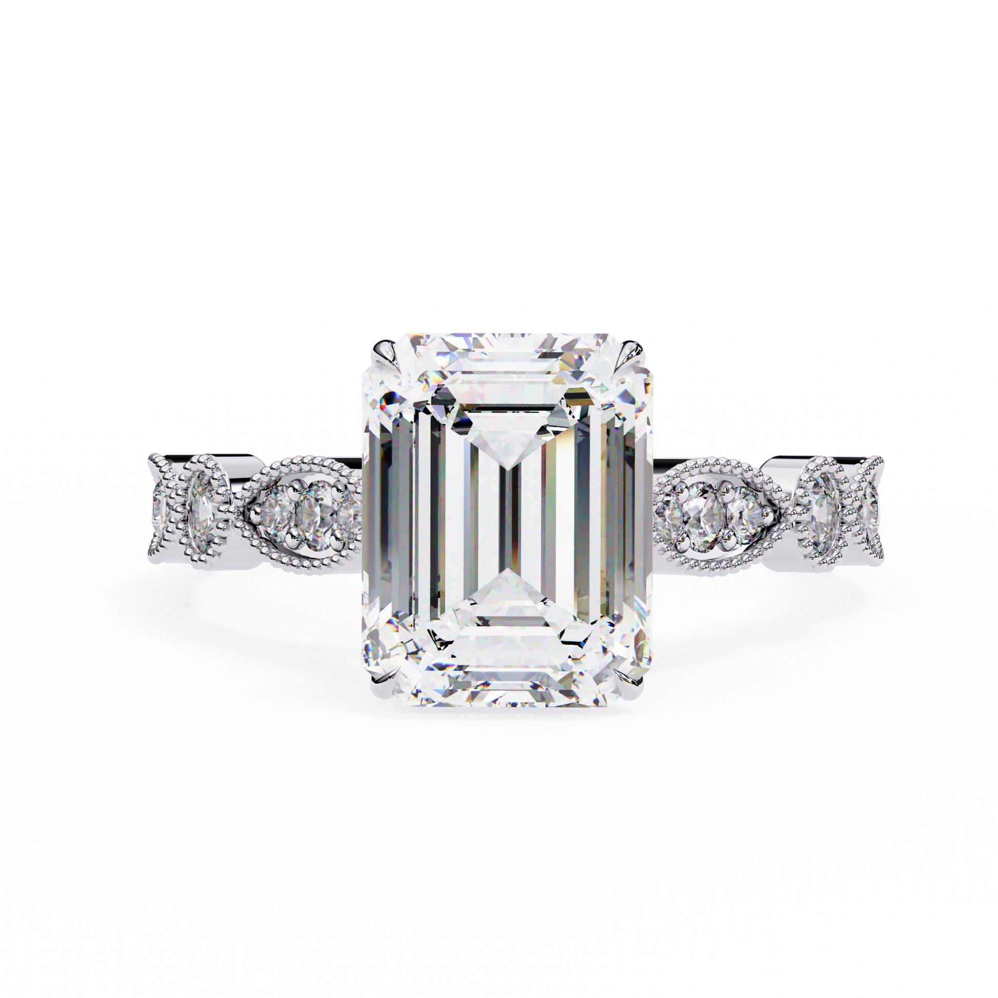 2.50 CT EMERALD  Cut Diamond Engagement Ring - Ulight Jewels