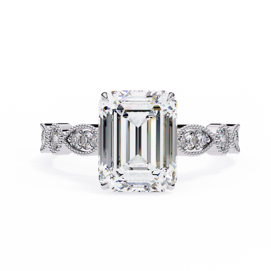 2.50 CT EMERALD  Cut Diamond Engagement Ring - Ulight Jewels