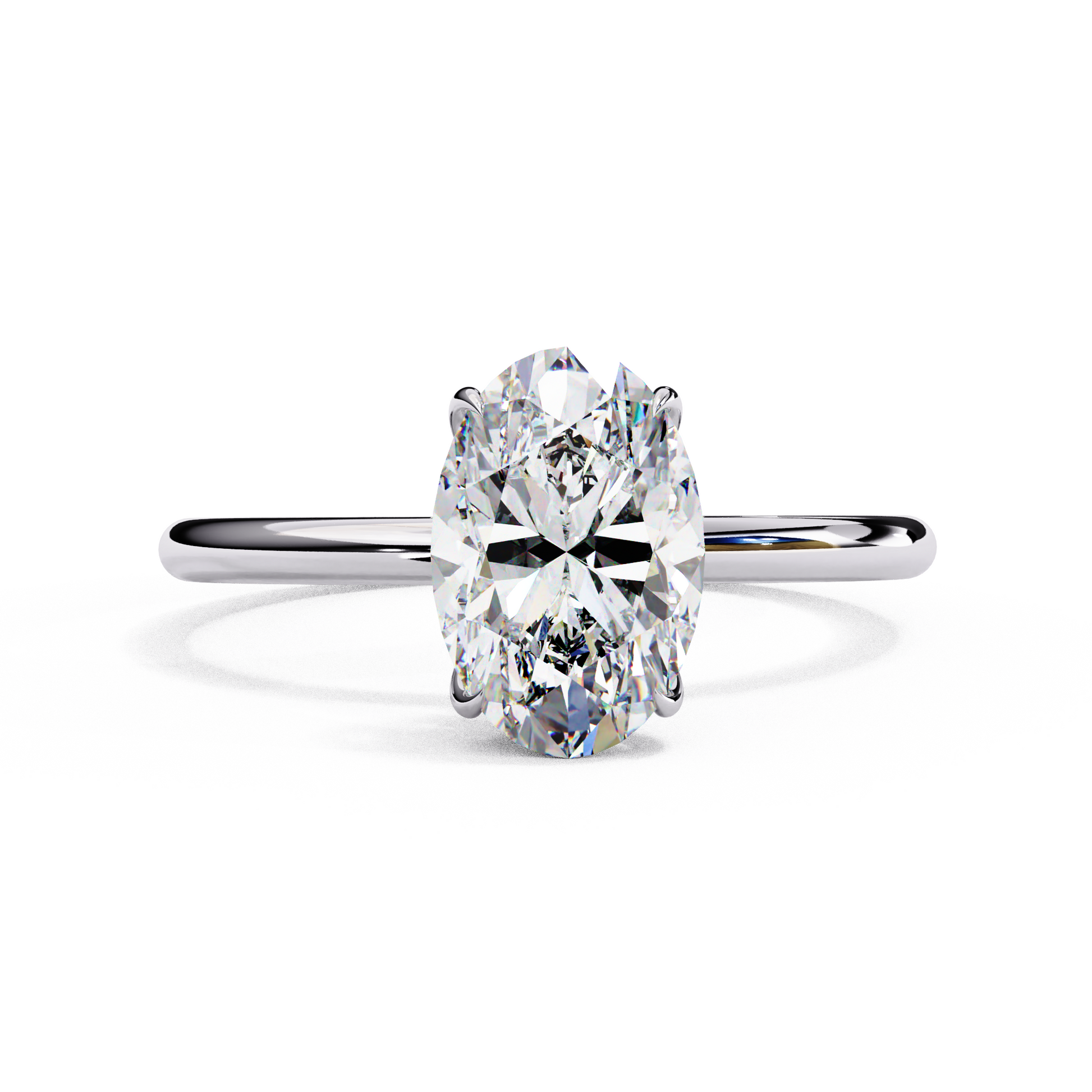 1.75 CT Oval  Cut Diamond Engagement Ring - Ulight Jewels