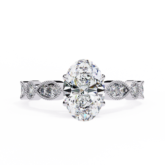 1.50 CT OVAL Cut Diamond Engagement Ring - Ulight Jewels