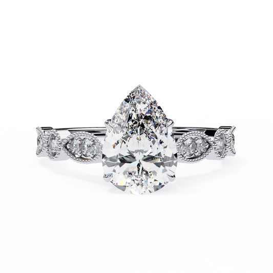 1.25 CT PEAR Cut Diamond Engagement Ring - Ulight Jewels